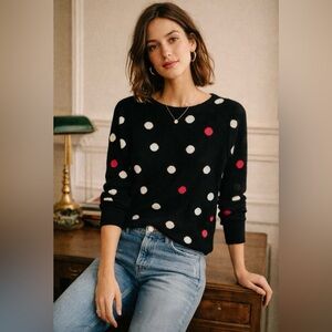 Halogen 100% Cashmere Polka Dot Sweater M